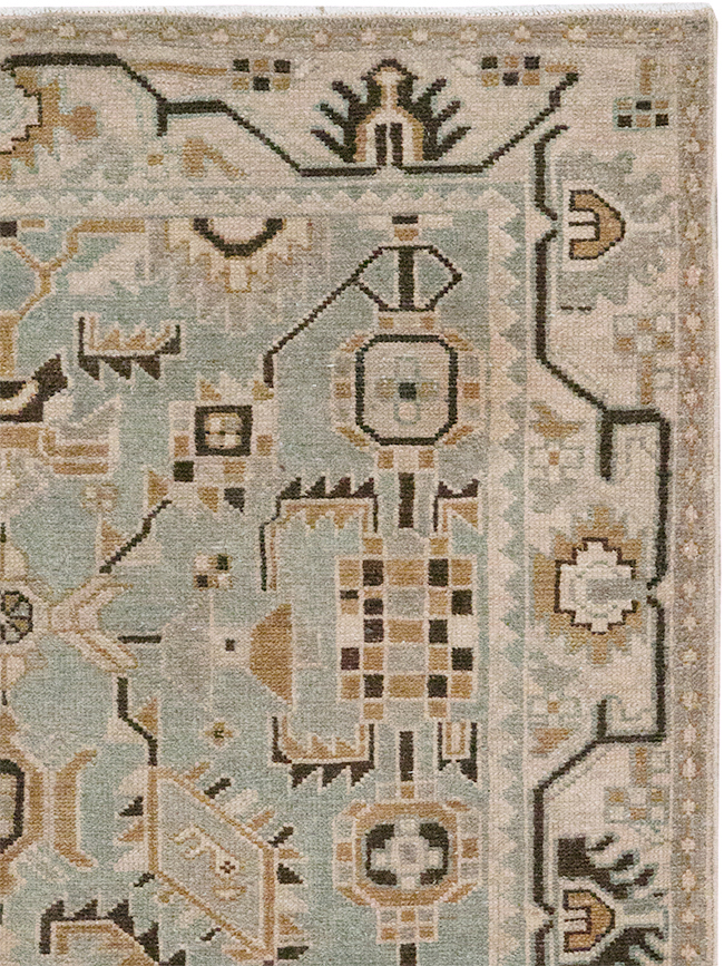 Vintage Persian Malayer Throw Rug, No.32852 - Galerie Shabab
