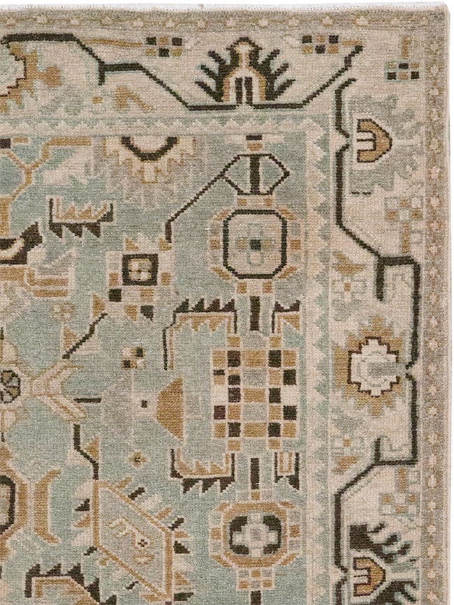 Vintage Persian Malayer Throw Rug, No.32852 - Galerie Shabab