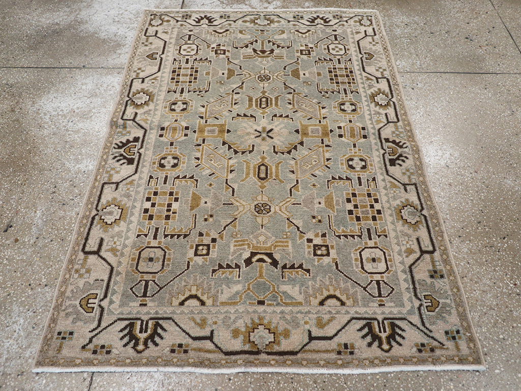 Vintage Persian Malayer Throw Rug, No.32852 - Galerie Shabab