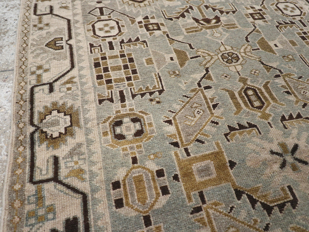 Vintage Persian Malayer Throw Rug, No.32852 - Galerie Shabab