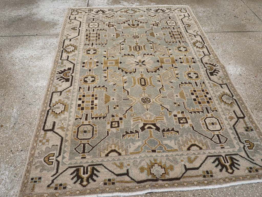 Vintage Persian Malayer Throw Rug, No.32852 - Galerie Shabab