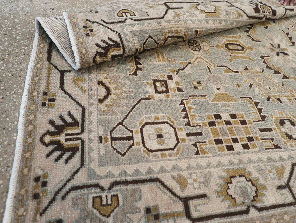 Vintage Persian Malayer Throw Rug, No.32852 - Galerie Shabab