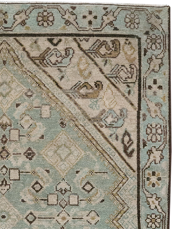 Vintage Persian Malayer Throw Rug, No.32853 - Galerie Shabab