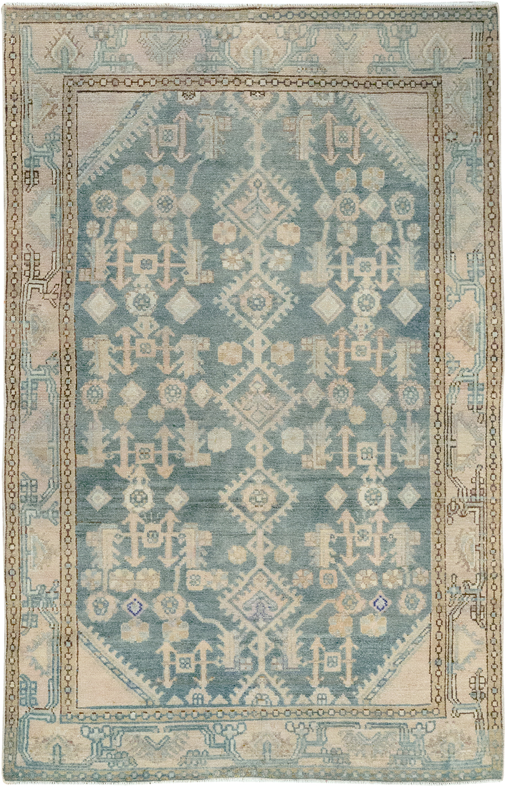 Vintage Persian Malayer Throw Rug, No.32856 - Galerie Shabab