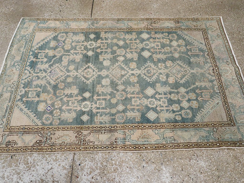 Vintage Persian Malayer Throw Rug, No.32856 - Galerie Shabab