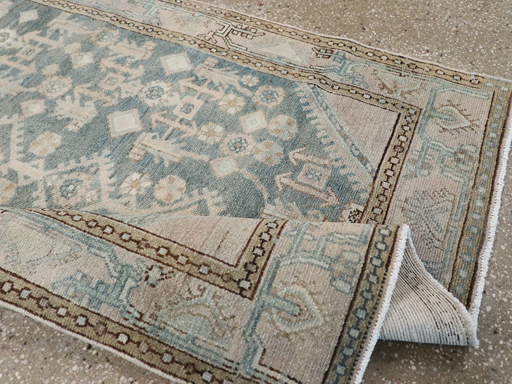 Vintage Persian Malayer Throw Rug, No.32856 - Galerie Shabab