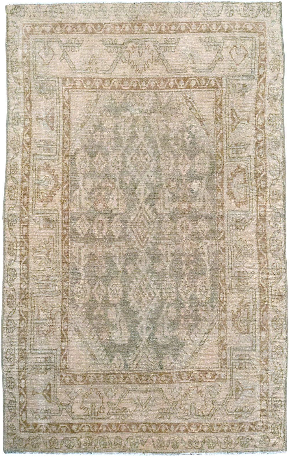 Vintage Persian Malayer Throw Rug, No.32857 - Galerie Shabab