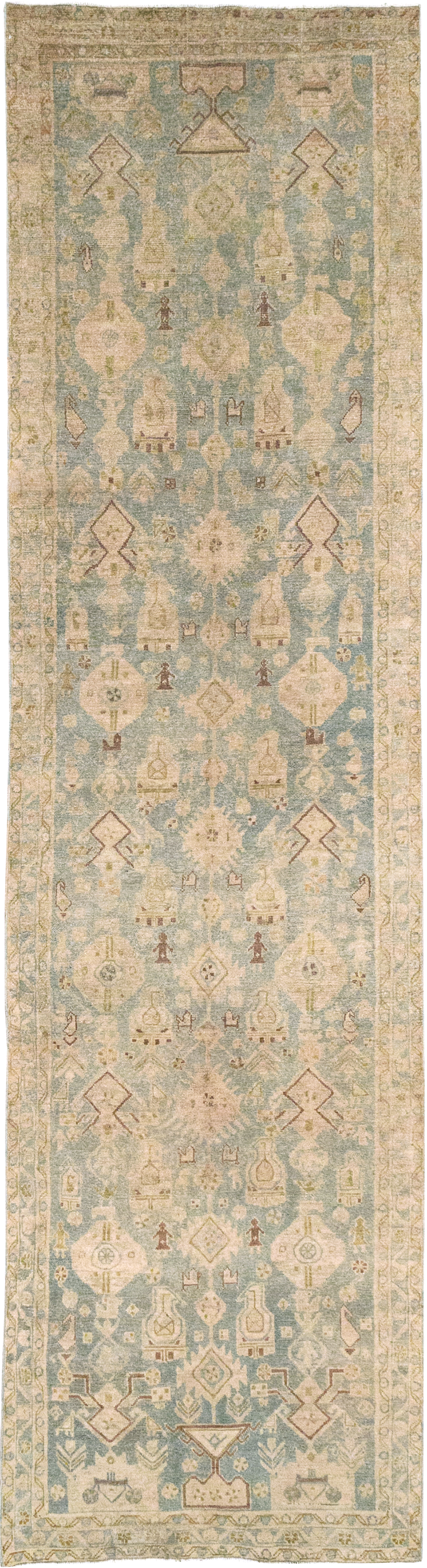 Vintage Persian Malayer Runner, No.32887 - Galerie Shabab