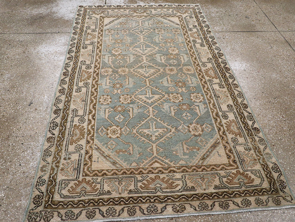 Vintage Persian Malayer Throw Rug, No.32892 - Galerie Shabab