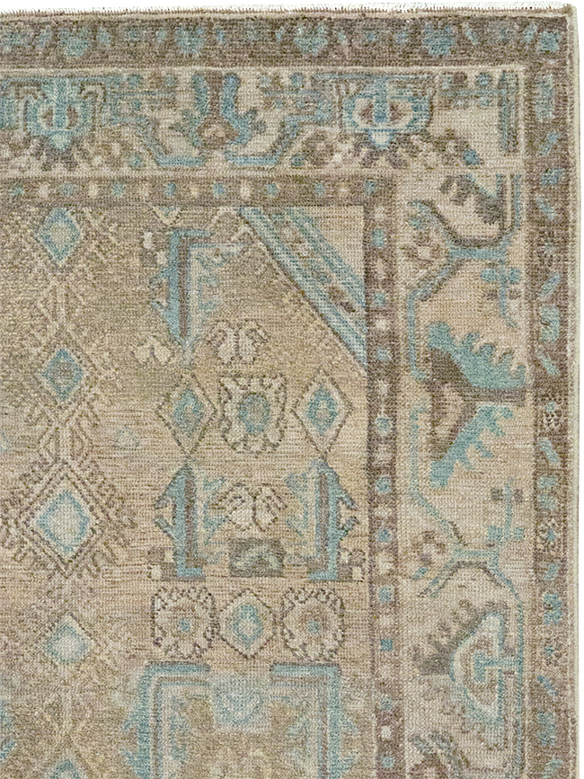 Vintage Persian Malayer Throw Rug, No.32893 - Galerie Shabab