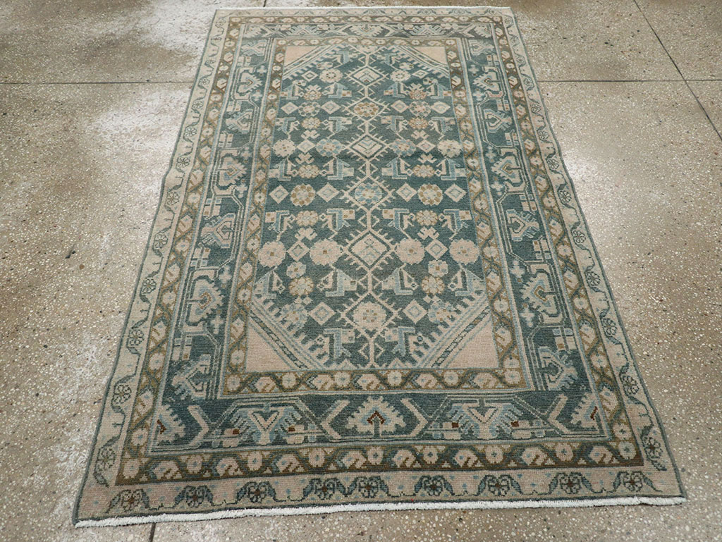 Vintage Persian Malayer Throw Rug, No.32894 - Galerie Shabab