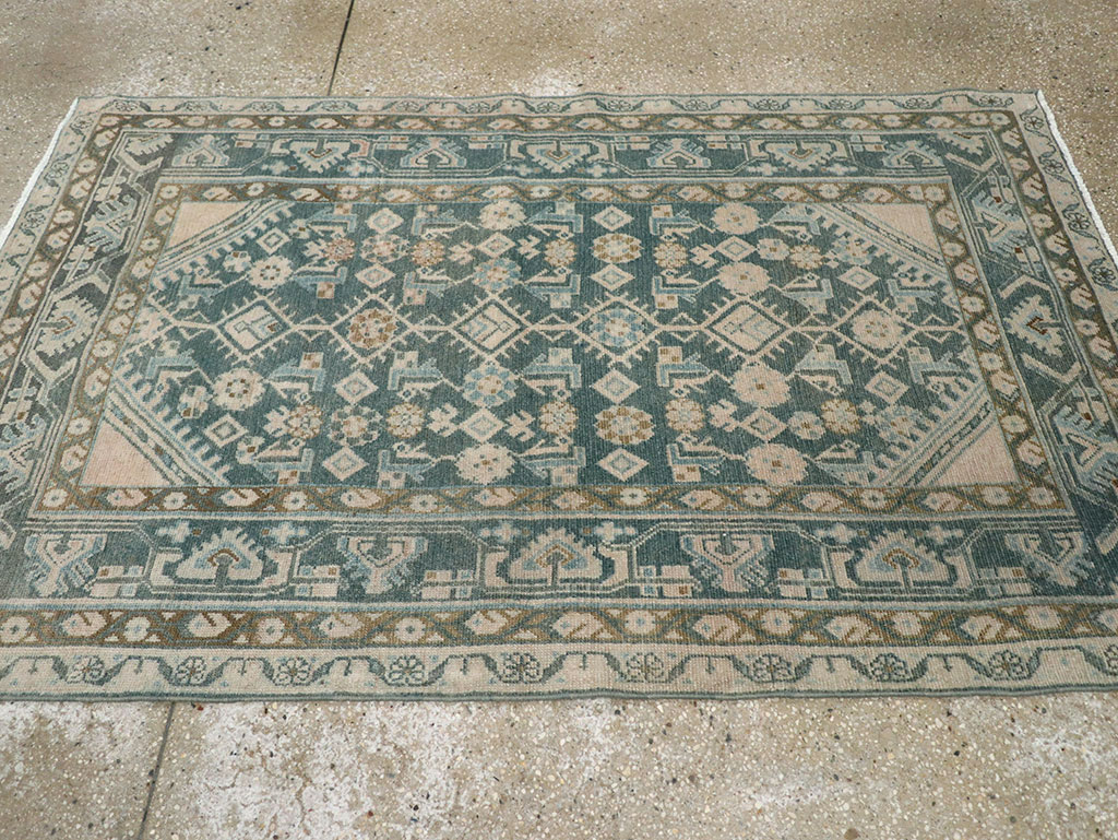 Vintage Persian Malayer Throw Rug, No.32894 - Galerie Shabab