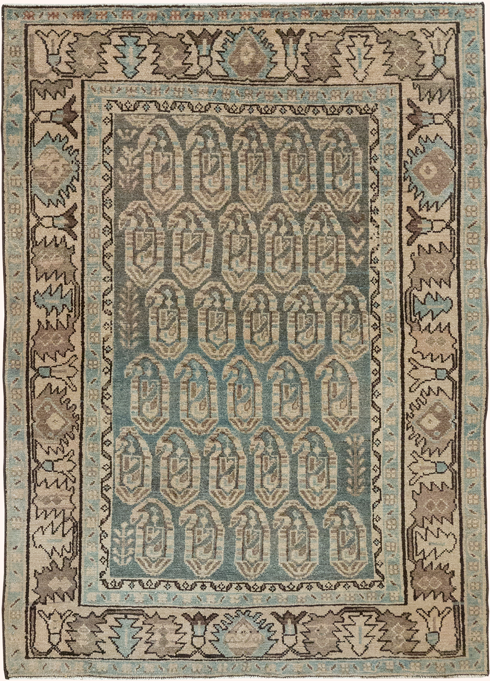 Vintage Persian Malayer Throw Rug, No.32896 - Galerie Shabab