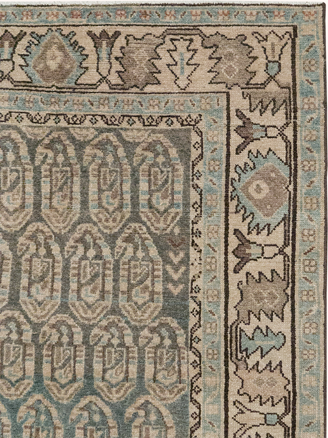 Vintage Persian Malayer Throw Rug, No.32896 - Galerie Shabab