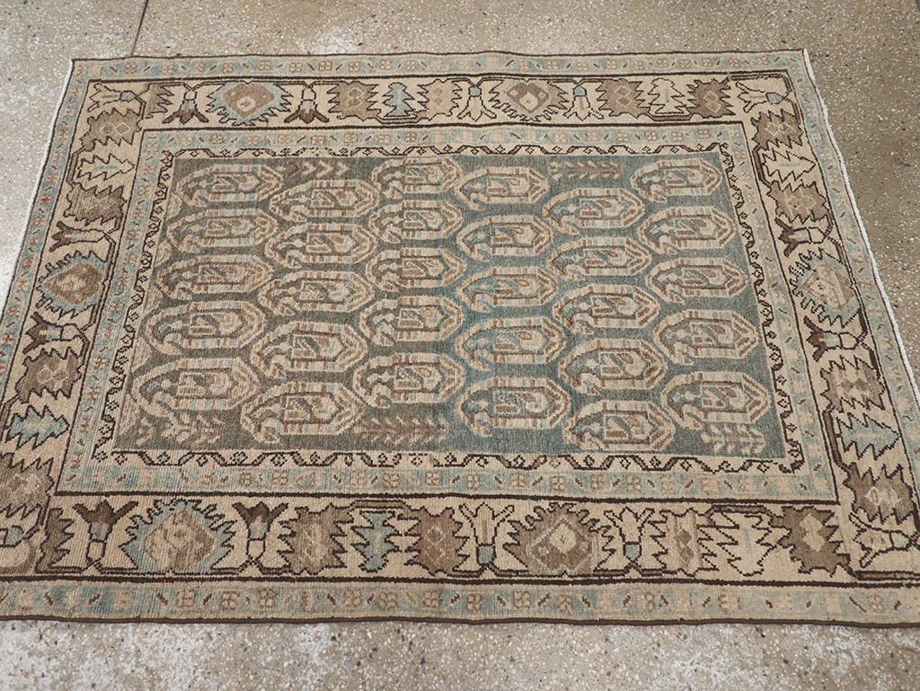 Vintage Persian Malayer Throw Rug, No.32896 - Galerie Shabab