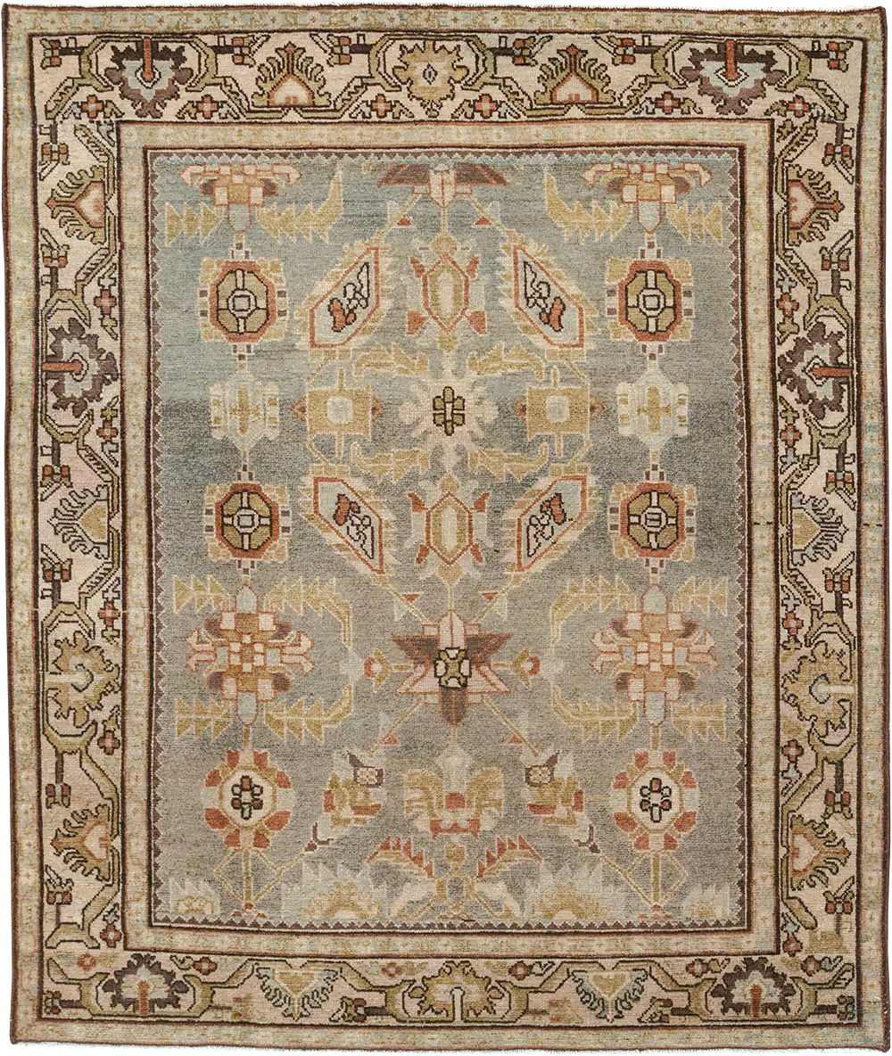 Vintage Persian Malayer Throw Rug, No.32897 - Galerie Shabab