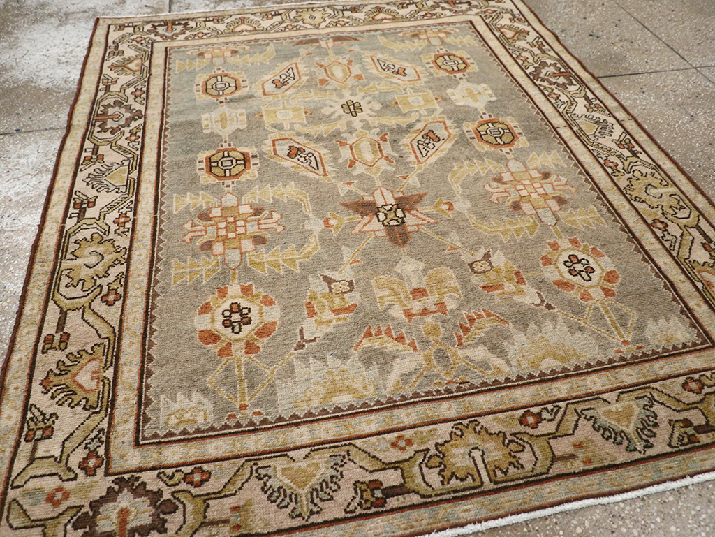 Vintage Persian Malayer Throw Rug, No.32897 - Galerie Shabab