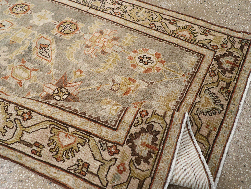 Vintage Persian Malayer Throw Rug, No.32897 - Galerie Shabab