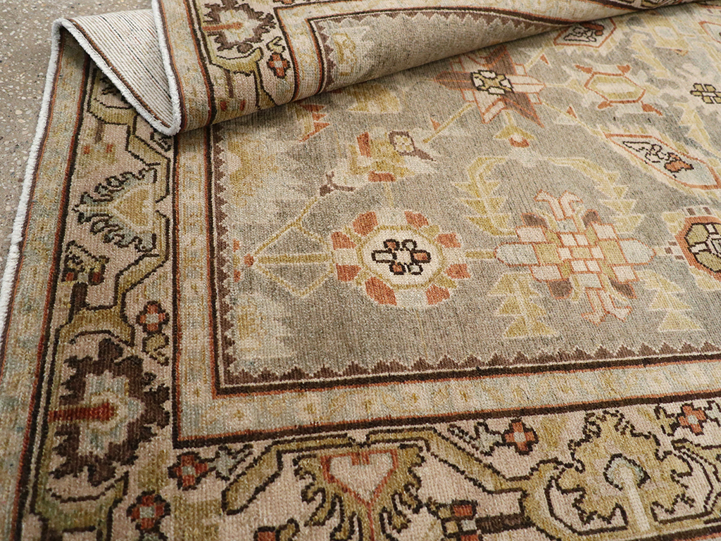 Vintage Persian Malayer Throw Rug, No.32897 - Galerie Shabab