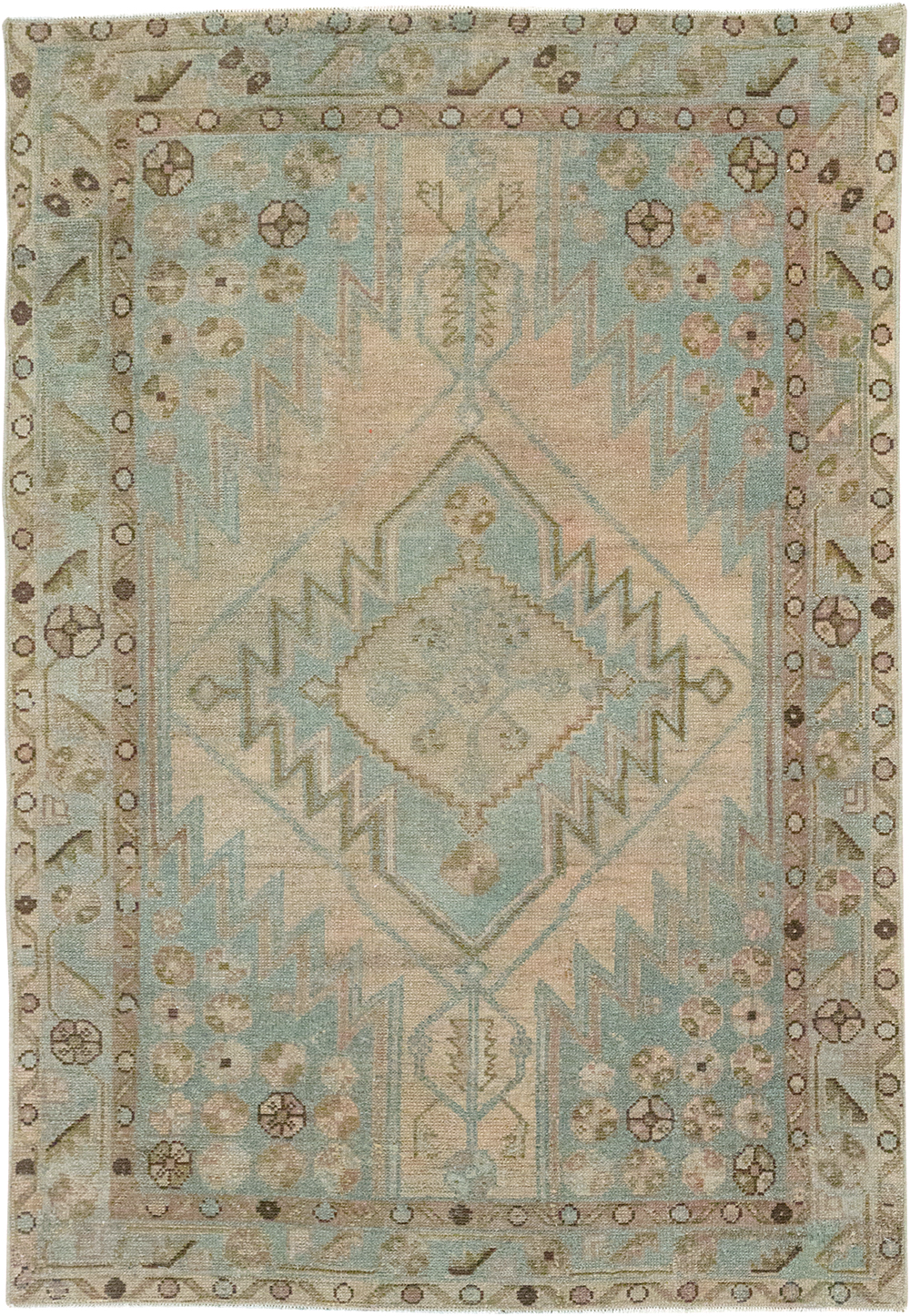 Vintage Persian Malayer Throw Rug, No.32898 - Galerie Shabab