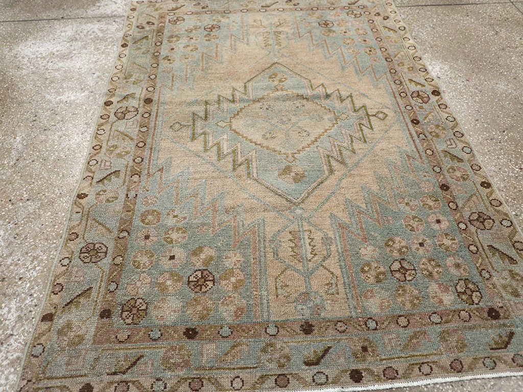 Vintage Persian Malayer Throw Rug, No.32898 - Galerie Shabab