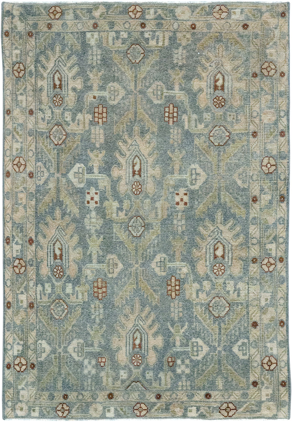 Vintage Persian Malayer Throw Rug, No.32900 - Galerie Shabab