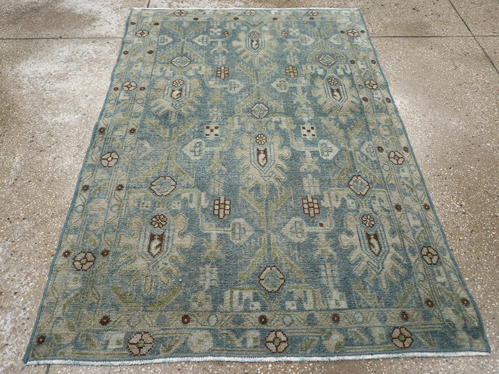 Vintage Persian Malayer Throw Rug, No.32900 - Galerie Shabab
