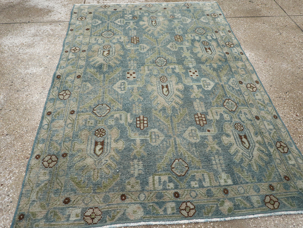 Vintage Persian Malayer Throw Rug, No.32900 - Galerie Shabab