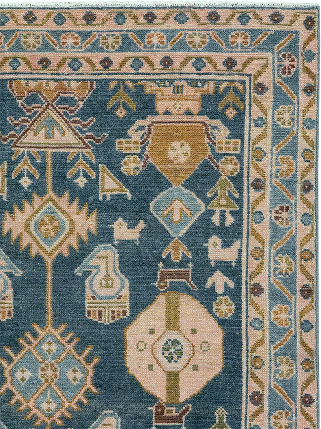 Vintage Persian Malayer Throw Rug, No.32901 - Galerie Shabab