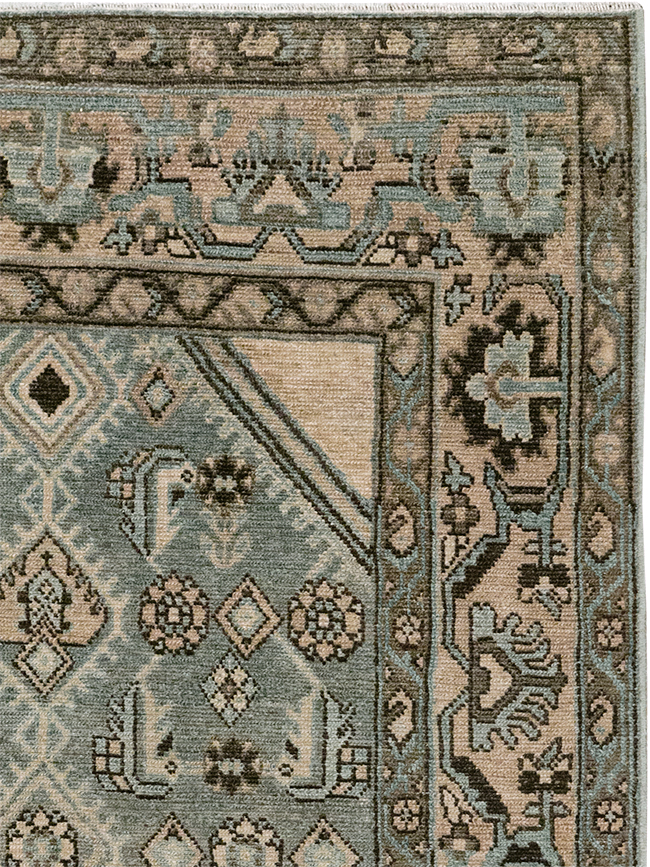 Vintage Persian Malayer Throw Rug, No.32902 - Galerie Shabab
