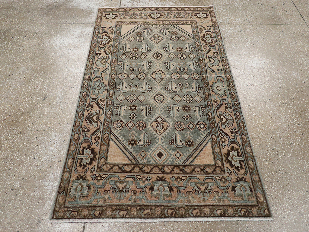 Vintage Persian Malayer Throw Rug, No.32902 - Galerie Shabab