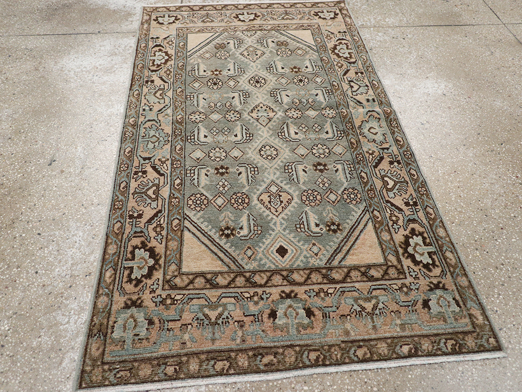 Vintage Persian Malayer Throw Rug, No.32902 - Galerie Shabab