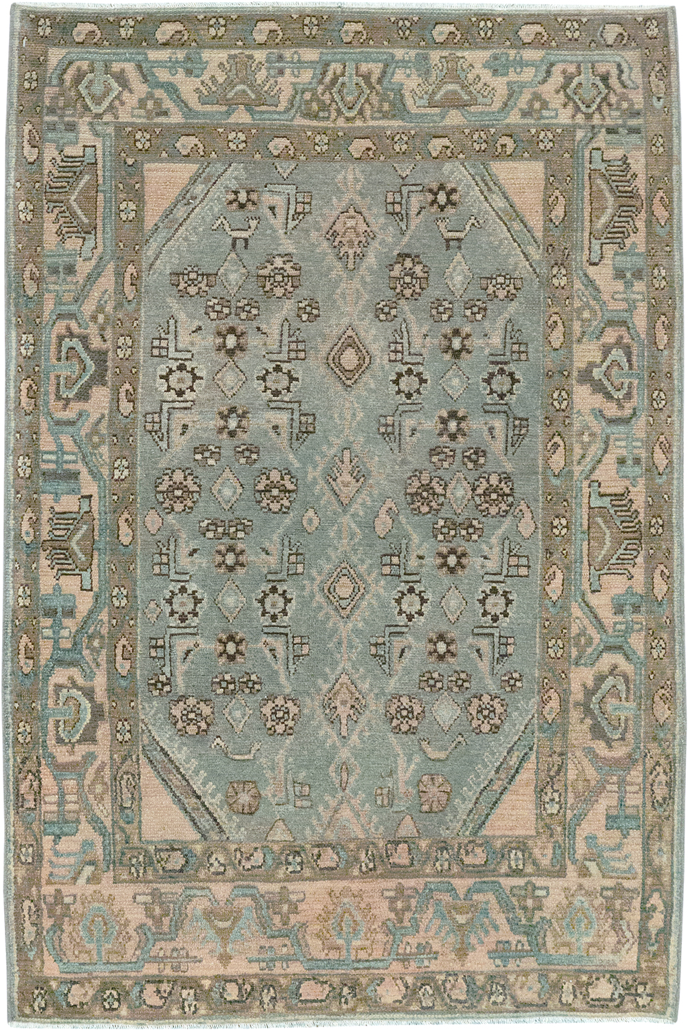 Vintage Persian Malayer Throw Rug, No.32903 - Galerie Shabab