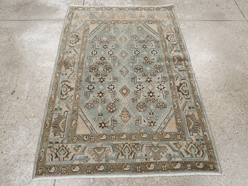Vintage Persian Malayer Throw Rug, No.32903 - Galerie Shabab