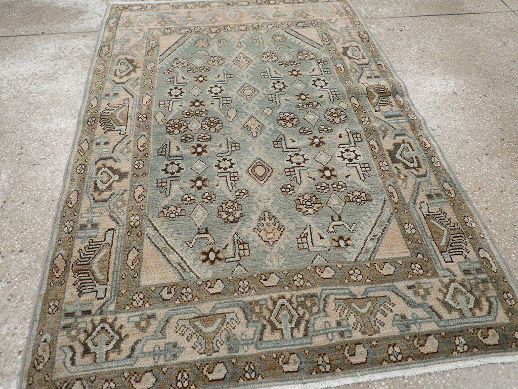 Vintage Persian Malayer Throw Rug, No.32903 - Galerie Shabab