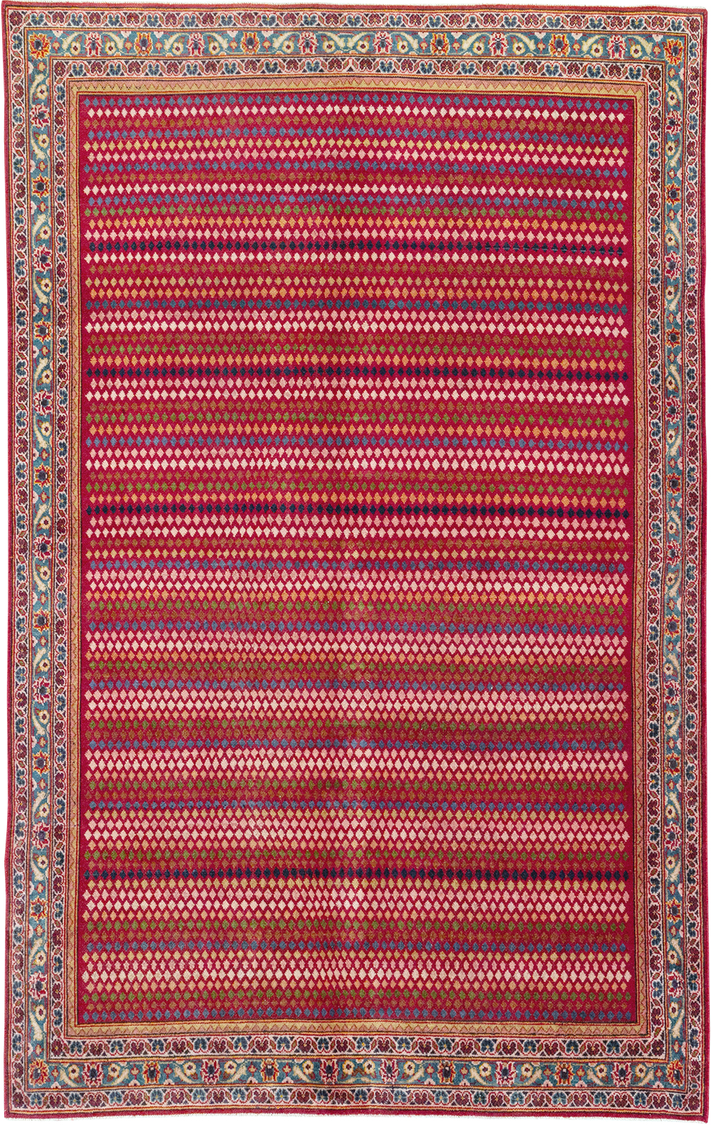 Vintage Persian Kashan Accent Rug, No.32905 - Galerie Shabab