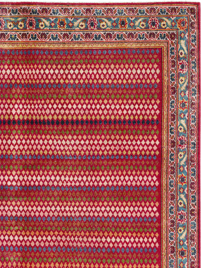 Vintage Persian Kashan Accent Rug, No.32905 - Galerie Shabab