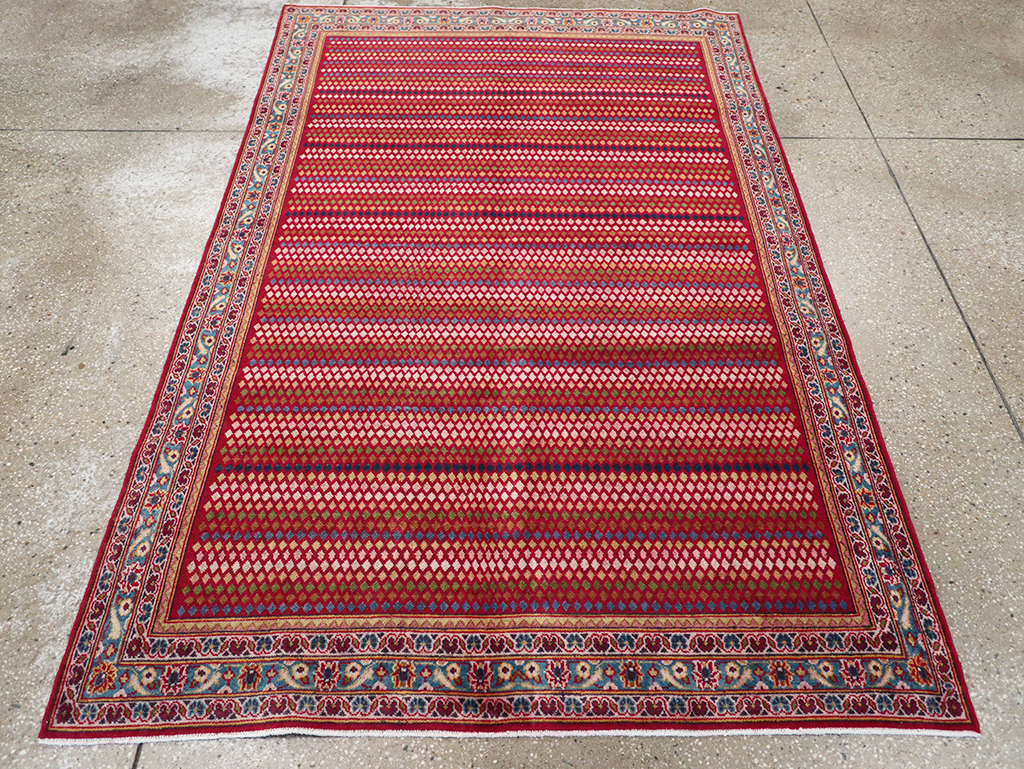 Vintage Persian Kashan Accent Rug, No.32905 - Galerie Shabab