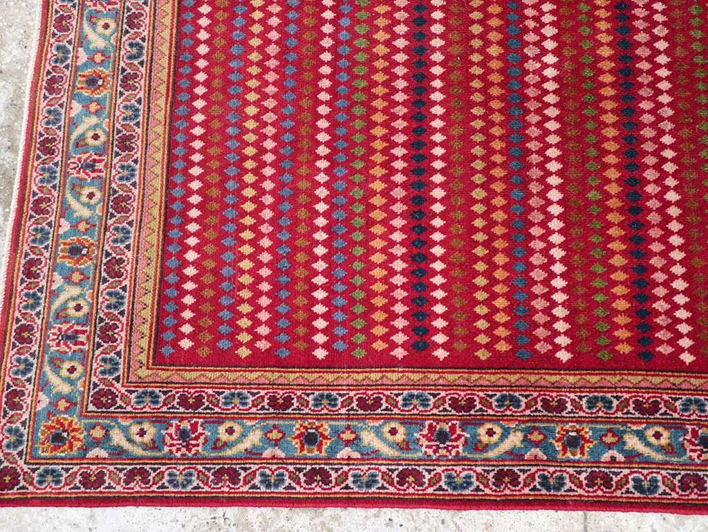 Vintage Persian Kashan Accent Rug, No.32905 - Galerie Shabab