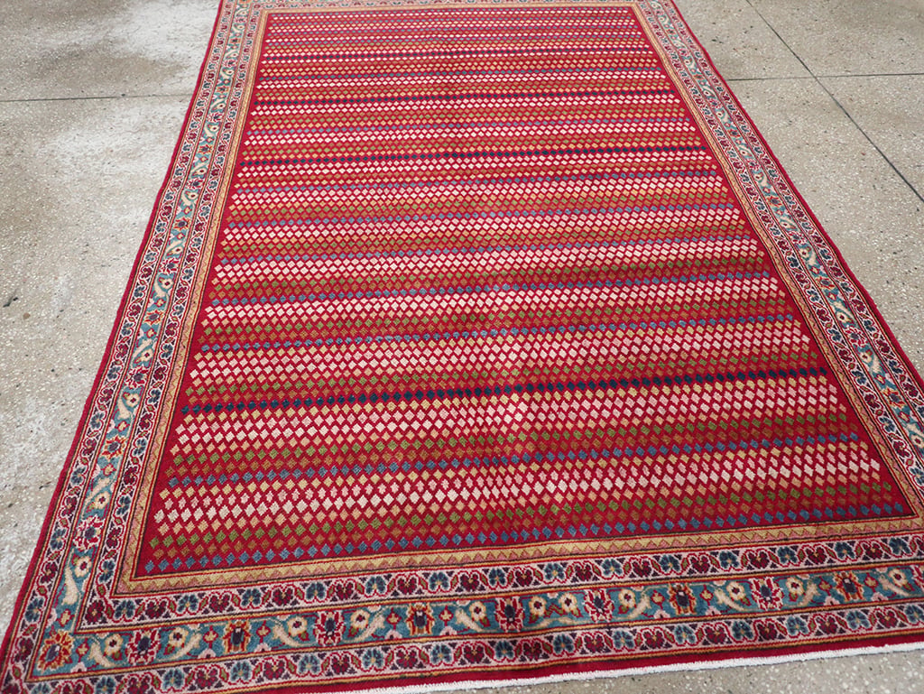 Vintage Persian Kashan Accent Rug, No.32905 - Galerie Shabab