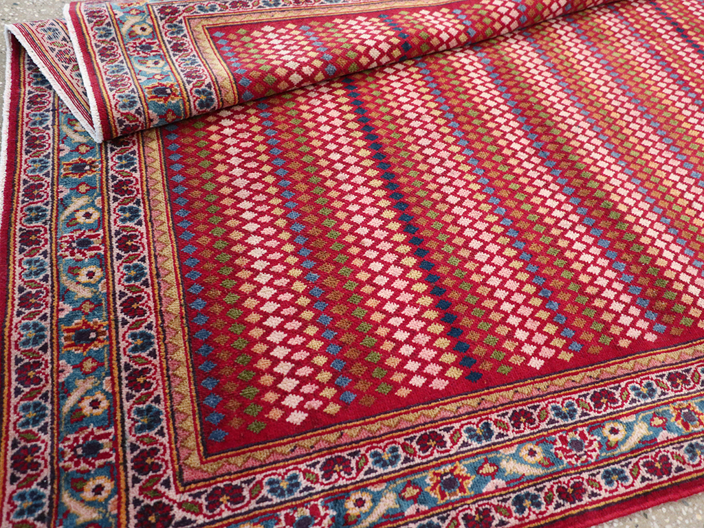 Vintage Persian Kashan Accent Rug, No.32905 - Galerie Shabab