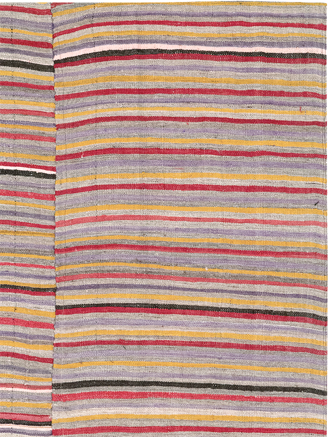 Vintage Persian Flatweave Kilim Square Accent Rug (Pair: 2 of 2), No.32921 - Galerie Shabab