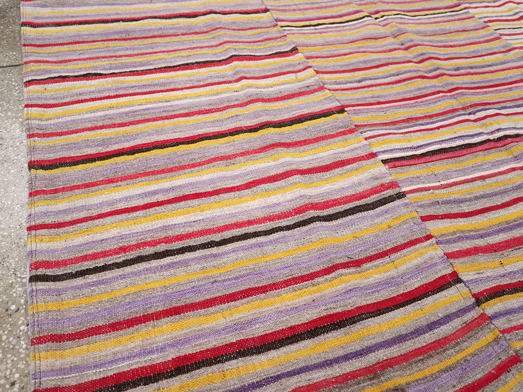 Vintage Persian Flatweave Kilim Square Accent Rug (Pair: 2 of 2), No.32921 - Galerie Shabab