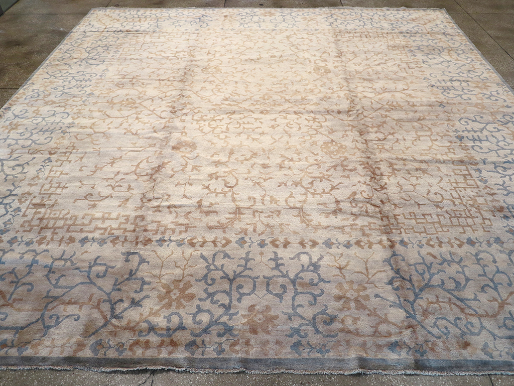 Modern Indian Khotan Large Square Room Size Carpet, No.32928 - Galerie Shabab