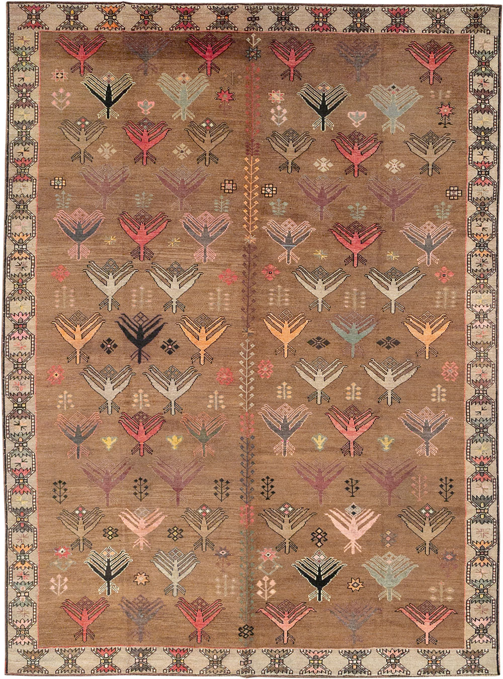 Vintage Turkish Anatolian Tribal Room Size Carpet, No.32940 - Galerie Shabab