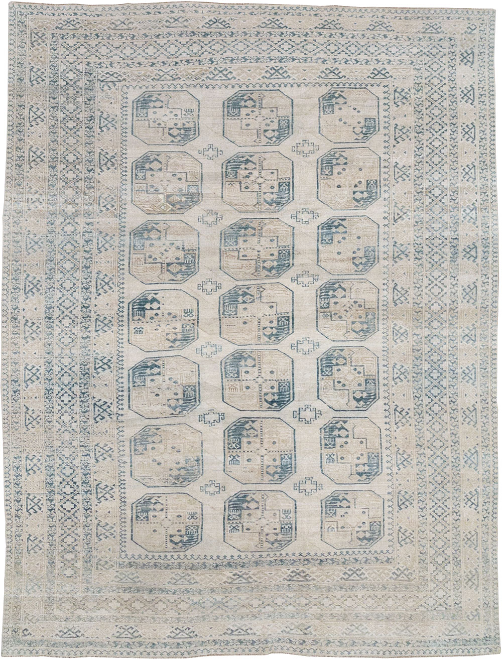Vintage Central Asian Turkoman Room Size Carpet, No.32945 - Galerie Shabab
