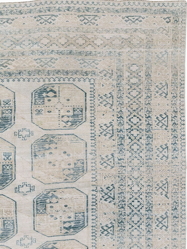 Vintage Central Asian Turkoman Room Size Carpet, No.32945 - Galerie Shabab