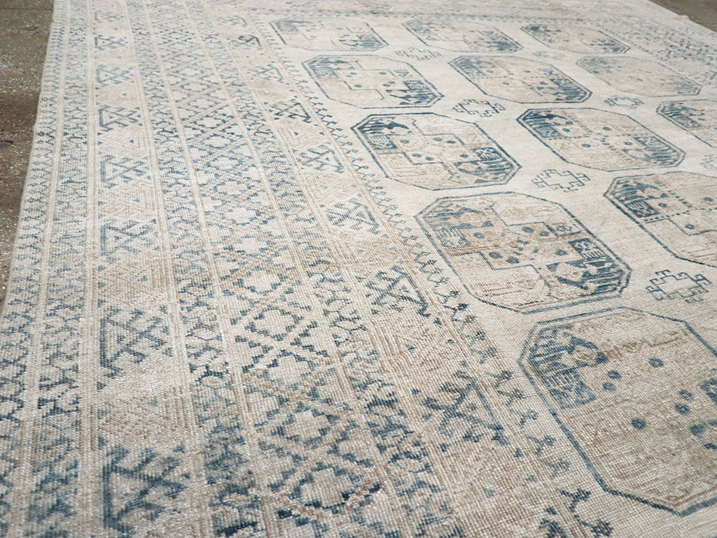 Vintage Central Asian Turkoman Room Size Carpet, No.32945 - Galerie Shabab