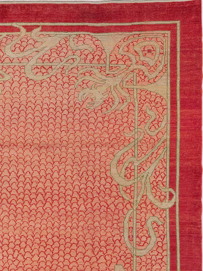 Antique Turkish Art Deco Room Size Carpet, No.32956 - Galerie Shabab