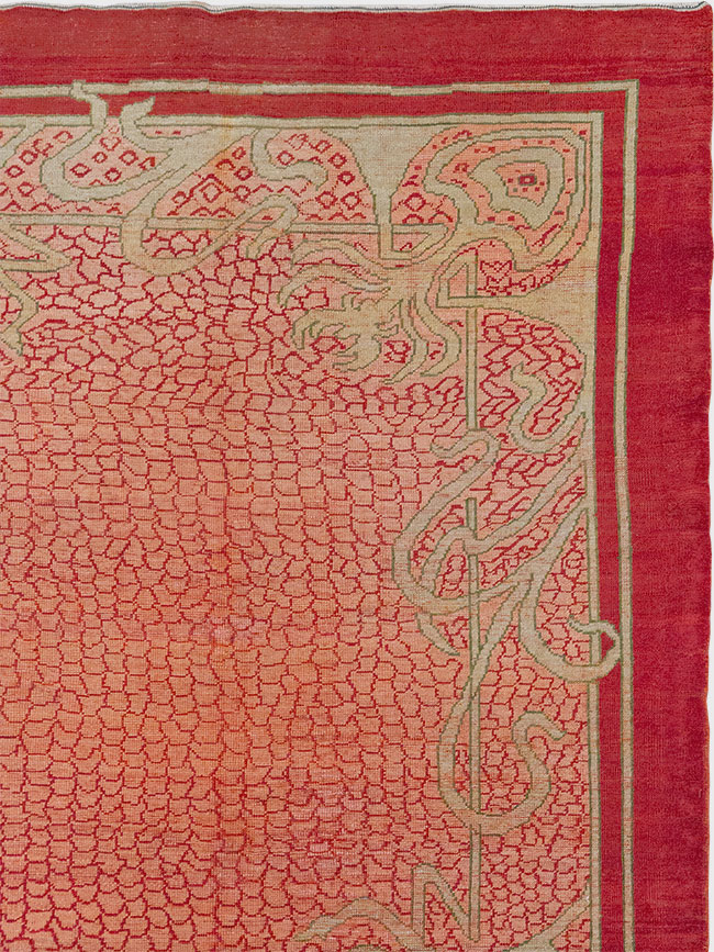 Antique Turkish Art Deco Room Size Carpet, No.32956 - Galerie Shabab